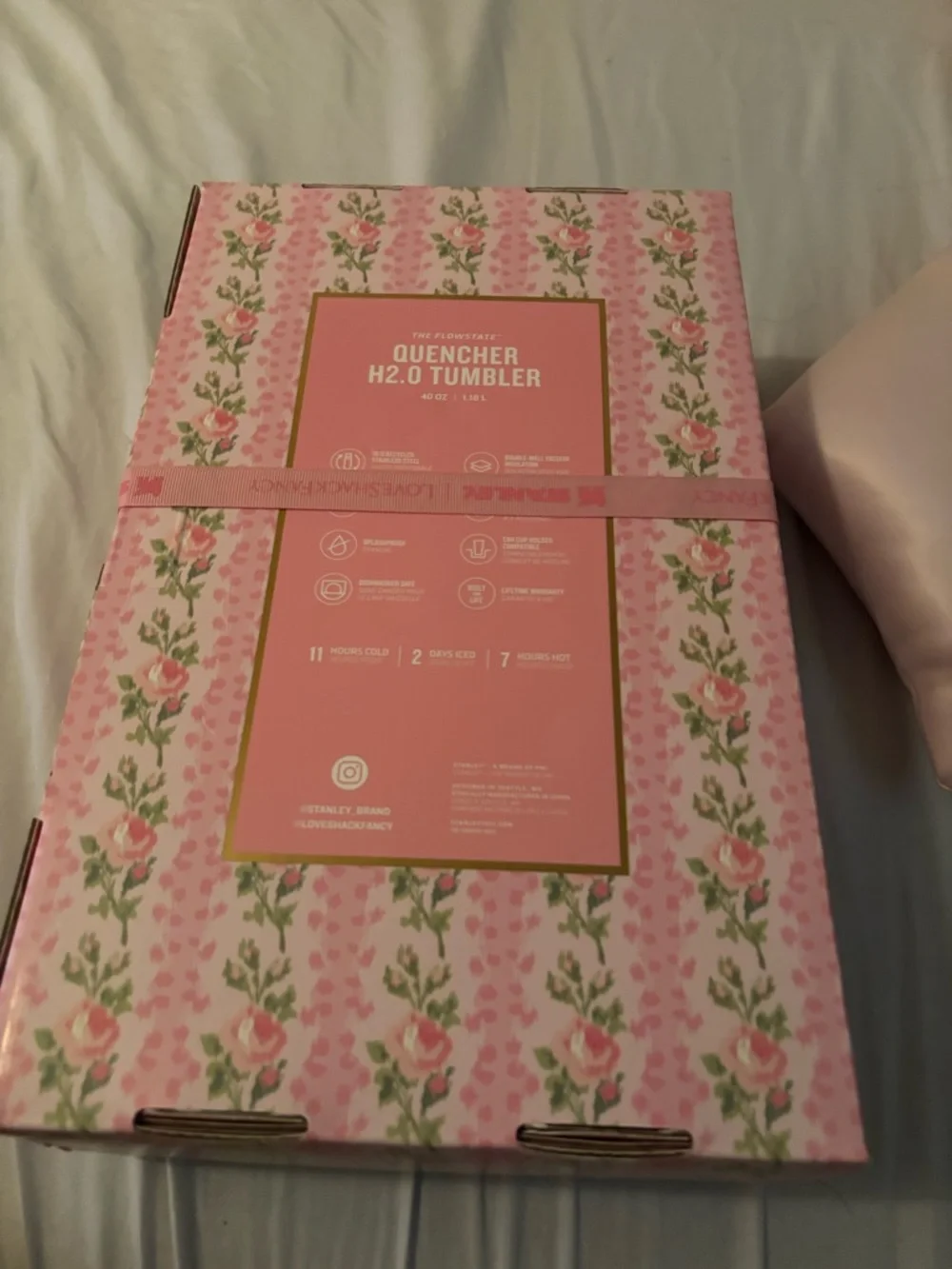 Stanley Pink Blooming Heriloom Travel Mug with Handle - Picture 9 of 10